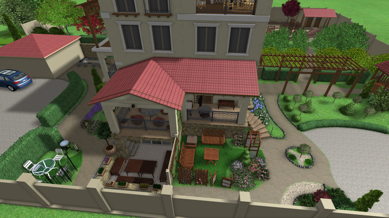 Приусадебная территория минигостинницы