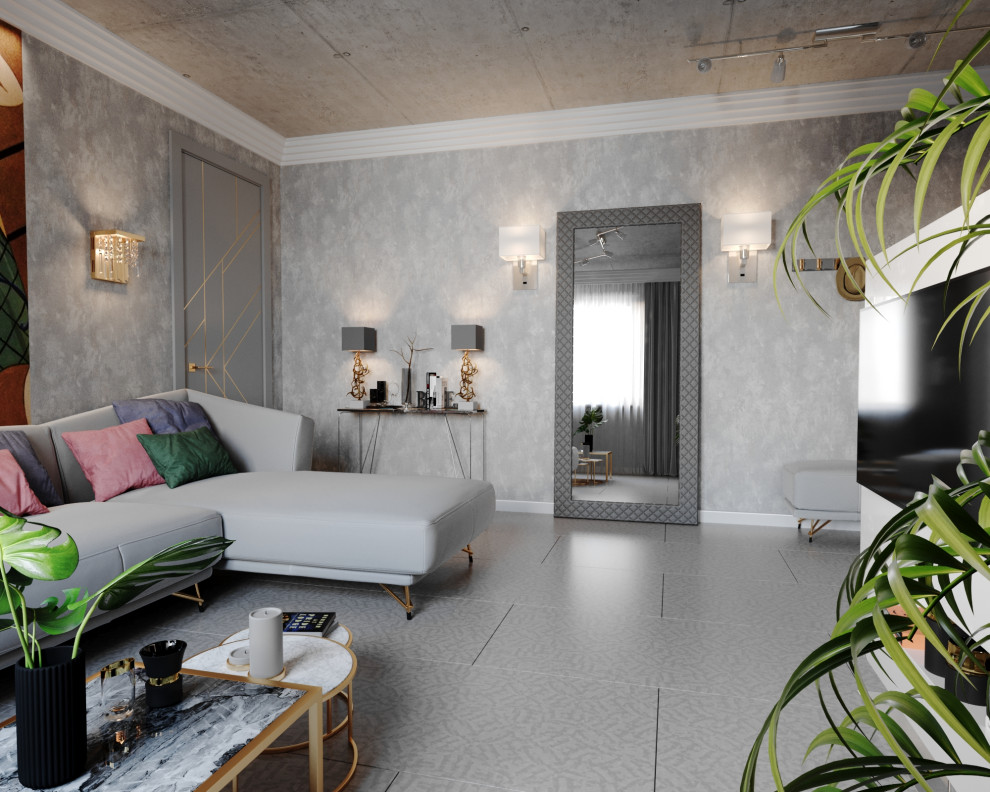 Models in party dresses - дизайн квартиры в стиле лофт и ар-деко, 54 кв.м.