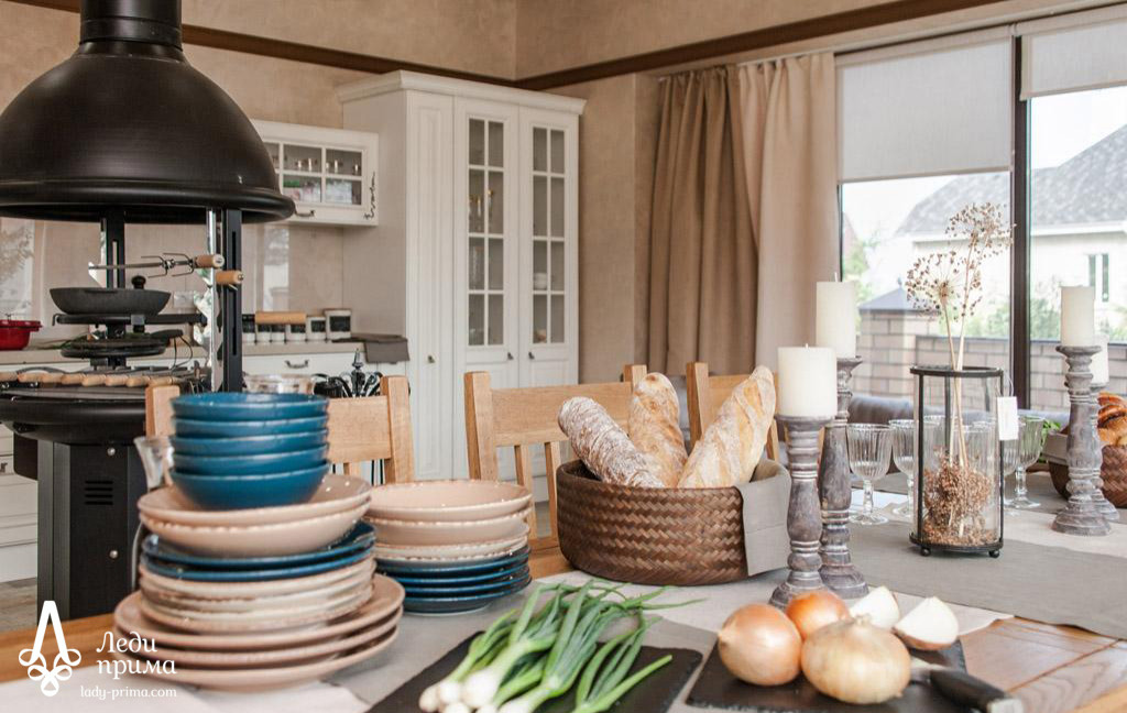 Шторы в загородный дом.