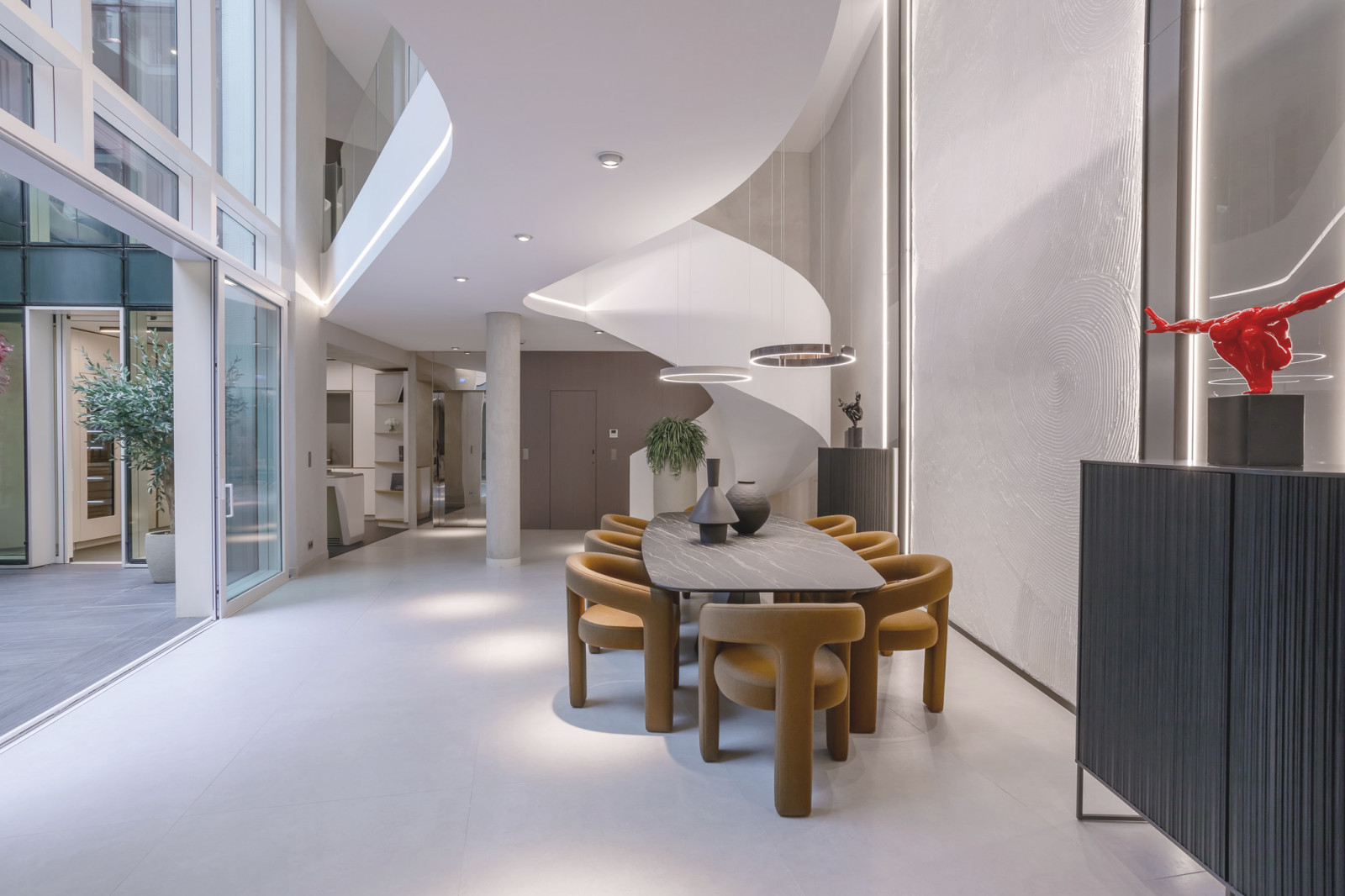 Fusion modern. Interior design of a villa in Monte-Carlo