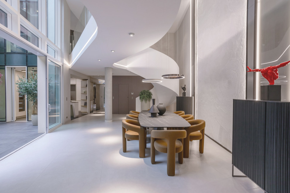 Fusion modern. Interior design of a villa in Monte-Carlo