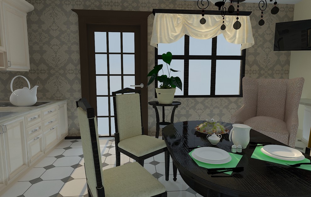 Кухня с выходом на терассу