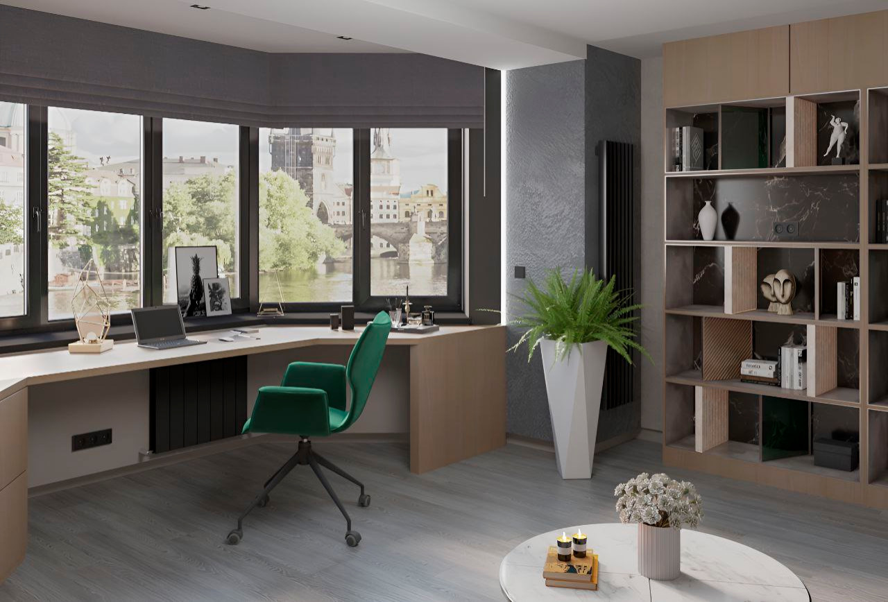 Квартира свободной планировки с двумя Эркерами