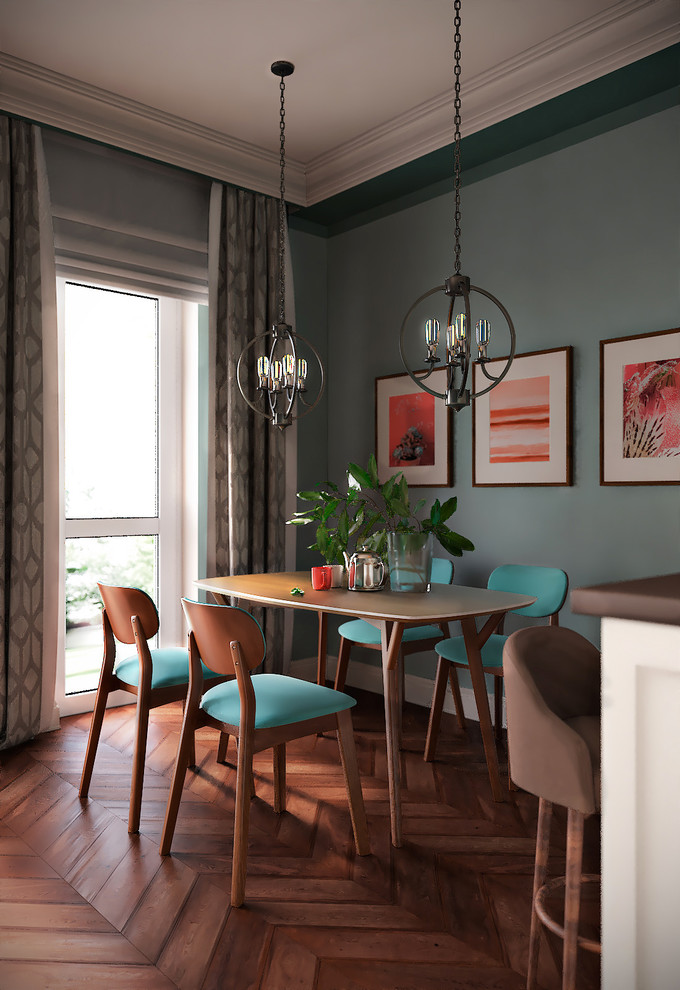 Столовая зона в кухне-гостиной