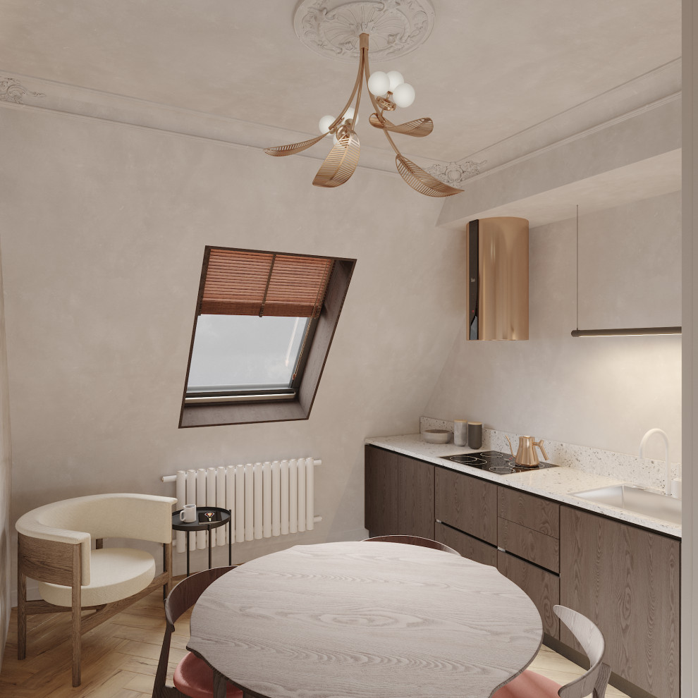 Проект интерьера кухни и санузла