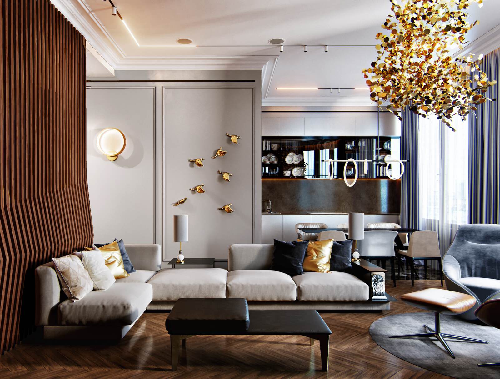 Интерьер квартиры в ЖК Символ 100м2