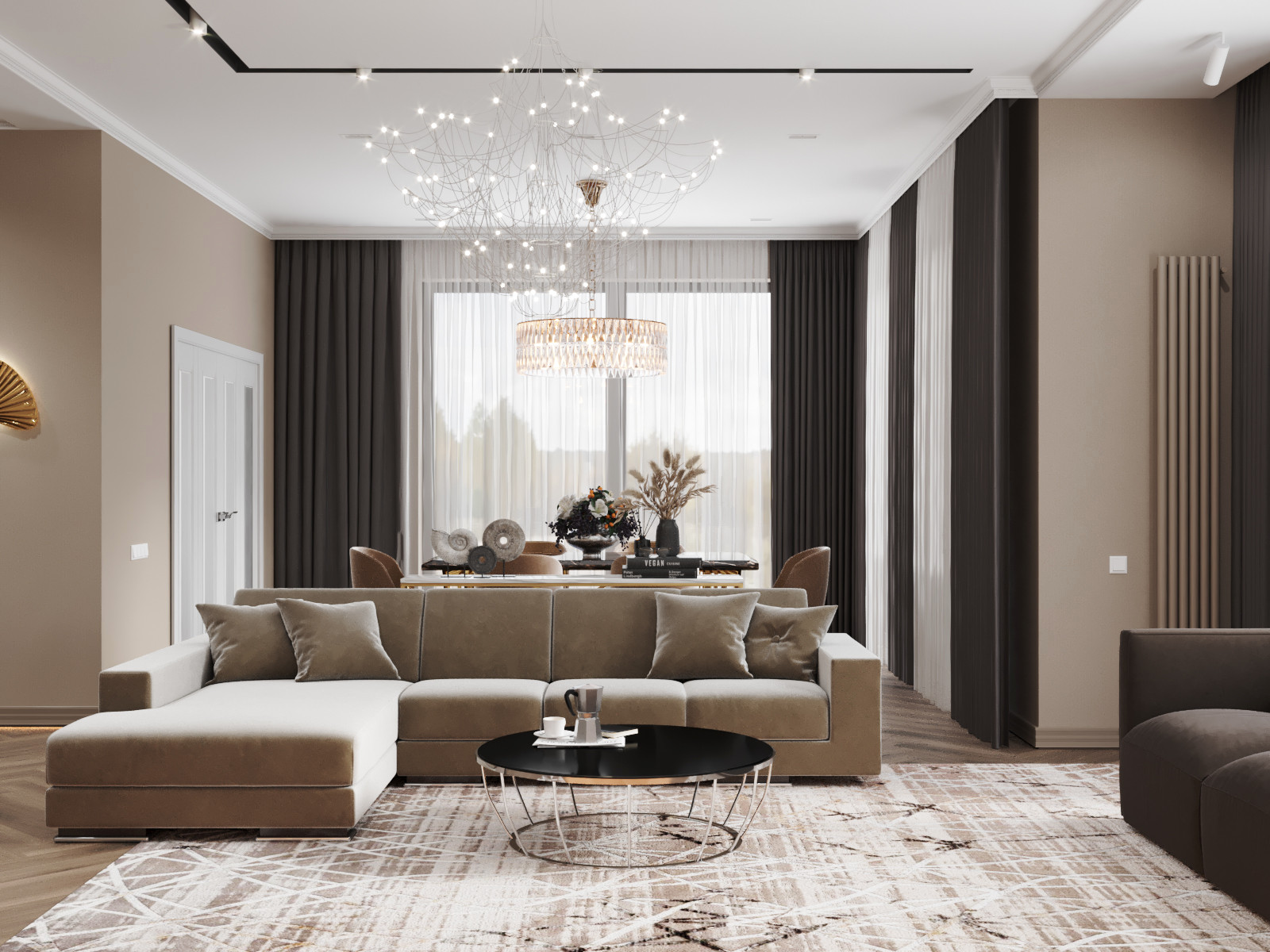 гостиная столовая