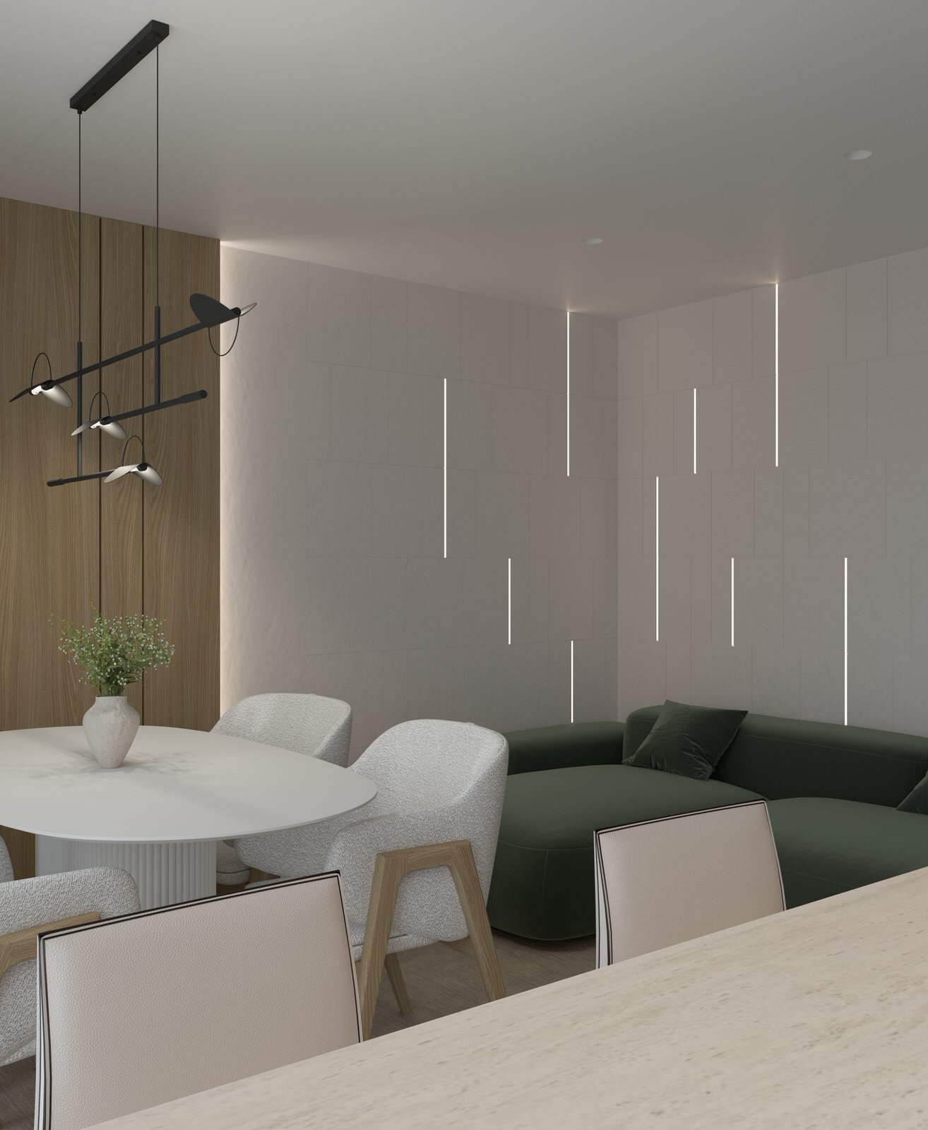 Обложка проекта: Проект кухни-гостиной в Санкт-Петербурге, стиль джапанди