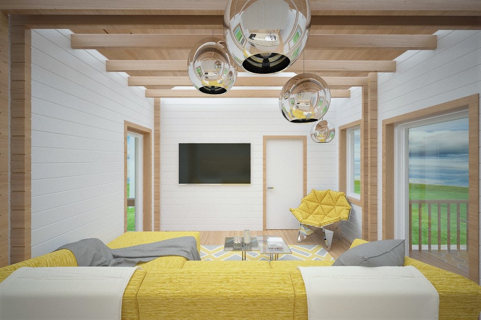 Обложка проекта: Одноэтажный дачный домик 35 кв.м.