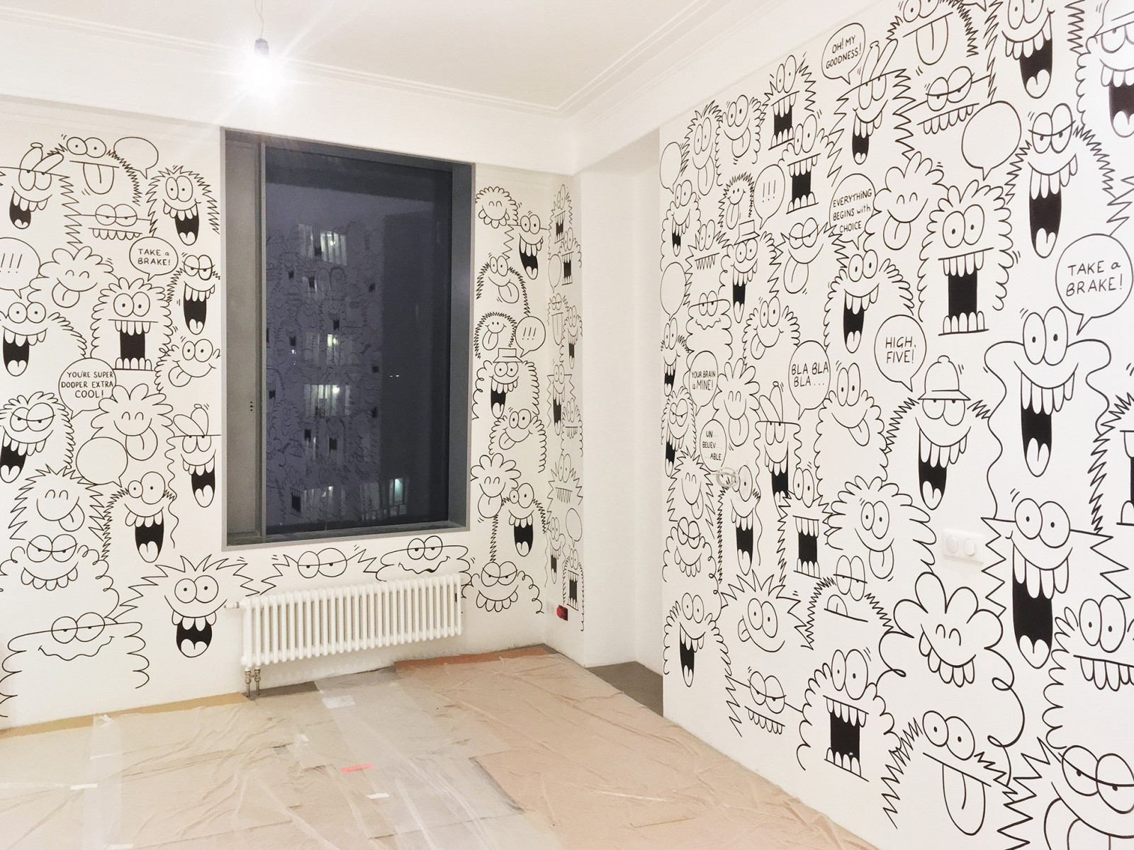 Роспись детской комнаты. Монстры