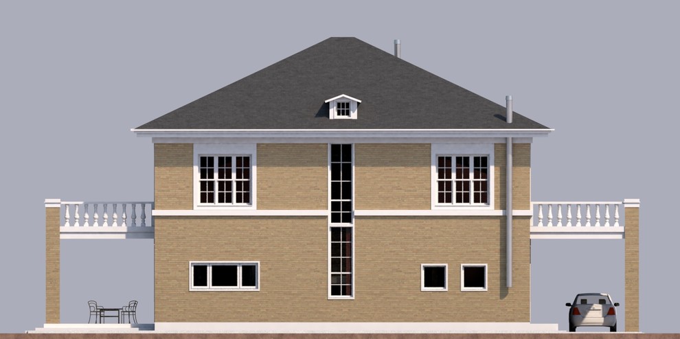 Коттедж с балконами