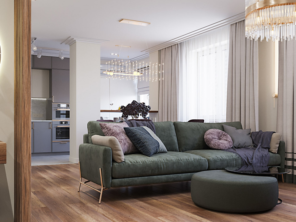 Дизайн кухни-гостиной в квартире