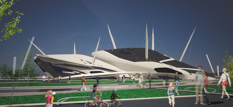 Обложка проекта: концепция общественного центра