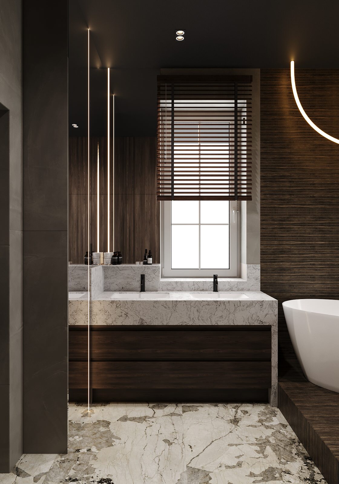 Интерьер загородного дома кардинально отличающийся от домов в округе