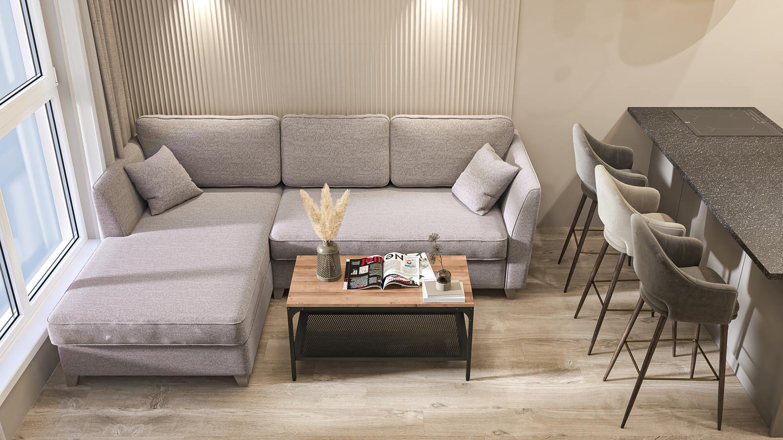 ЖК Скандинавия, 80 м2, двухкомнатная квартира