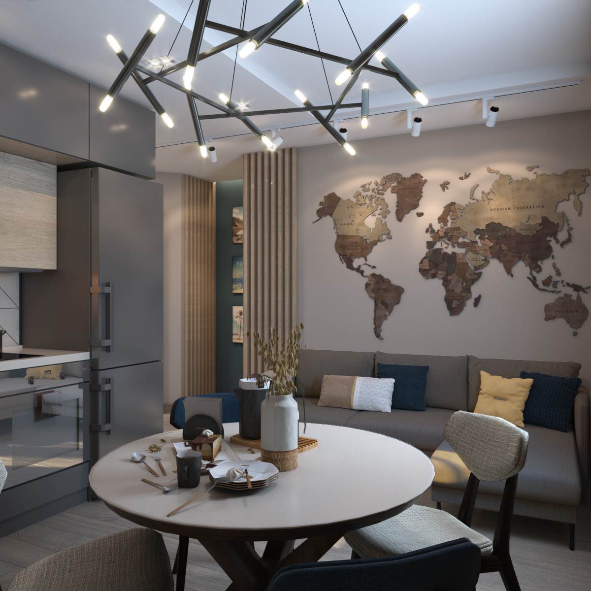 Кухня-гостиная. ул.Семьи Шамшиных