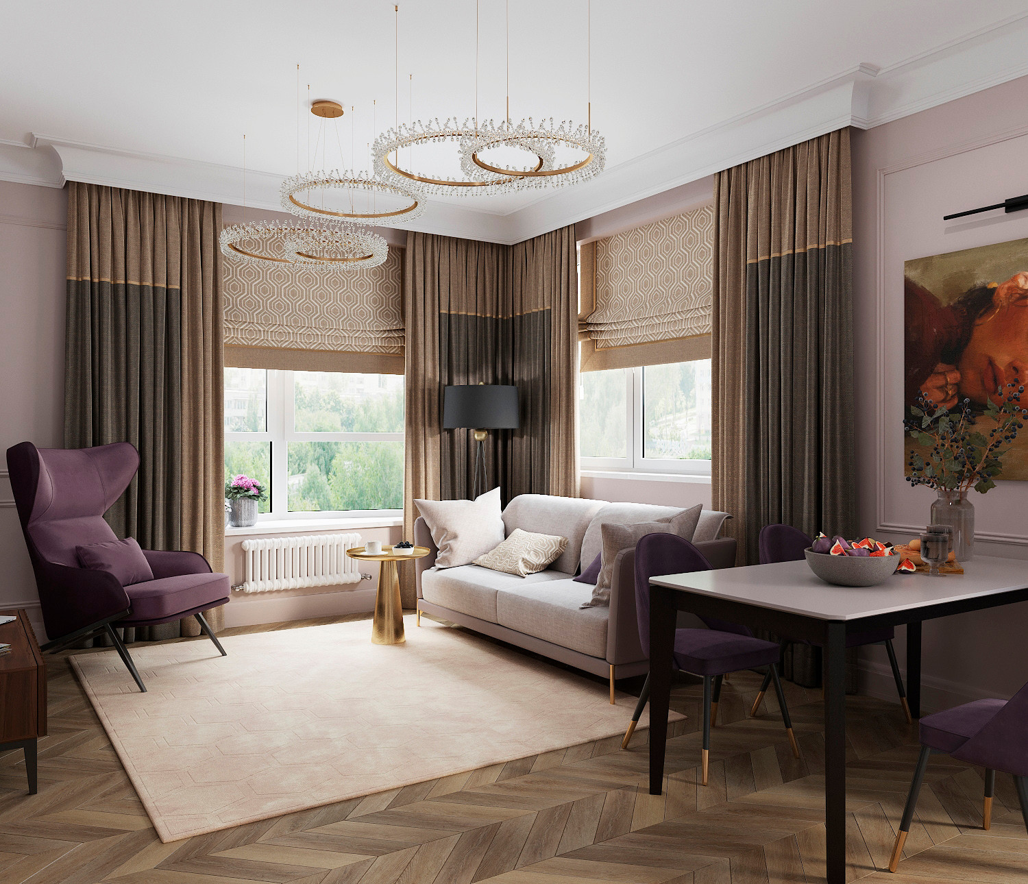 Квартира в стиле современная классика