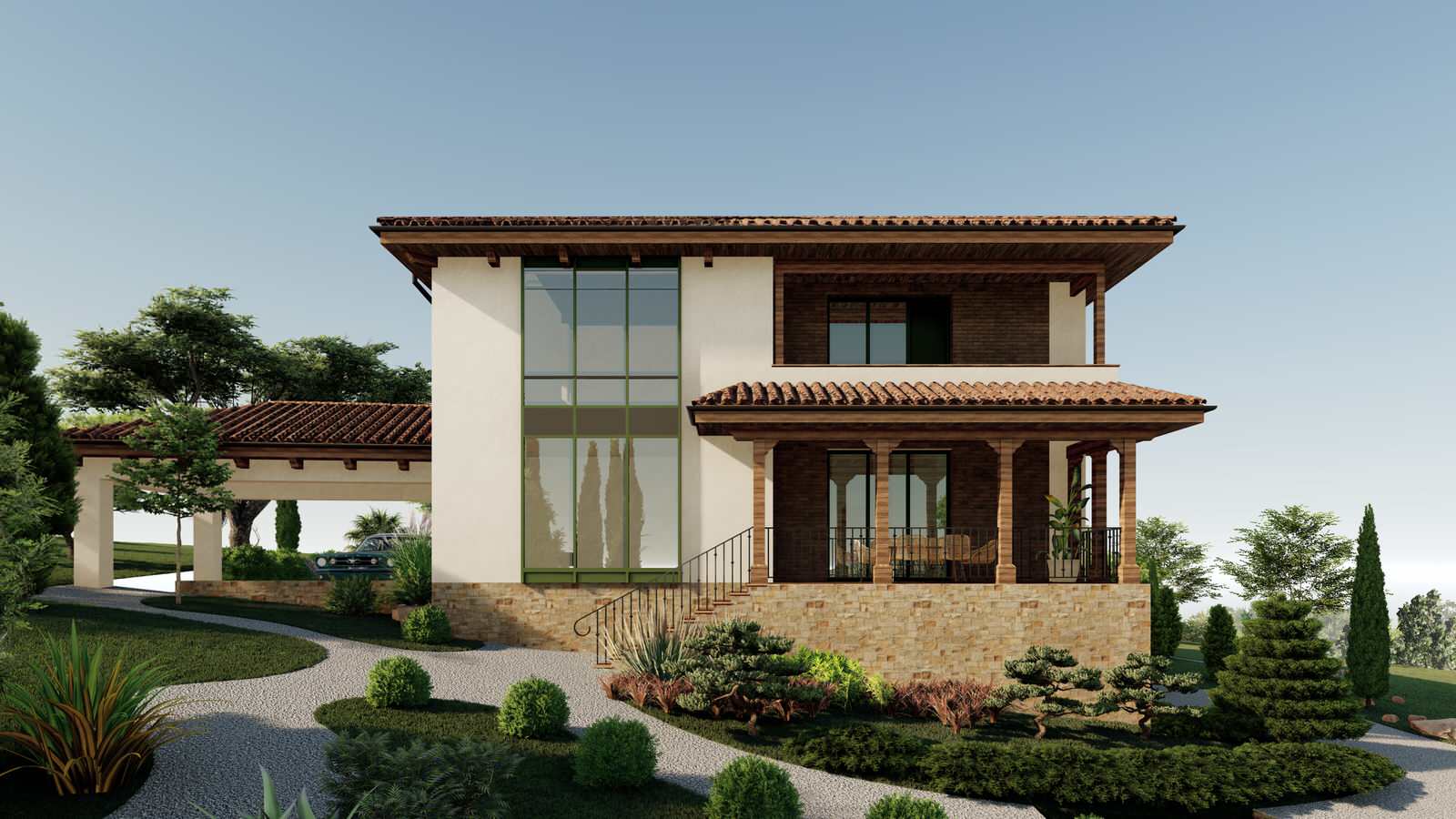 Villa Mediterra. Коттедж в средиземноморском стиле