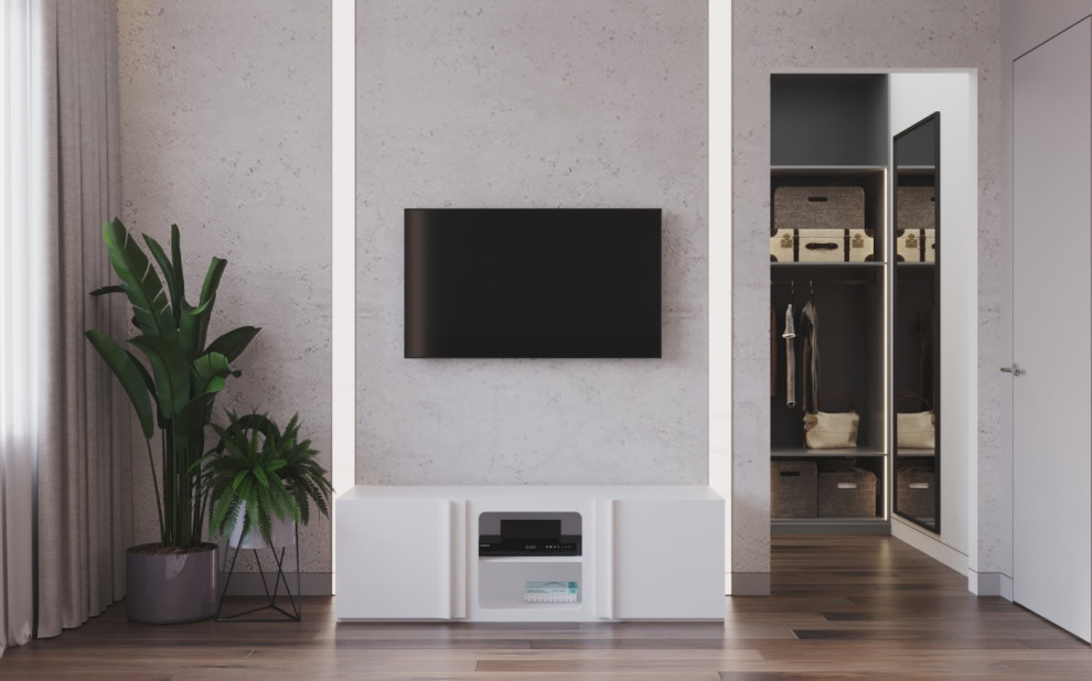 Спальня. Дизайн-проект коттеджа в Московской области