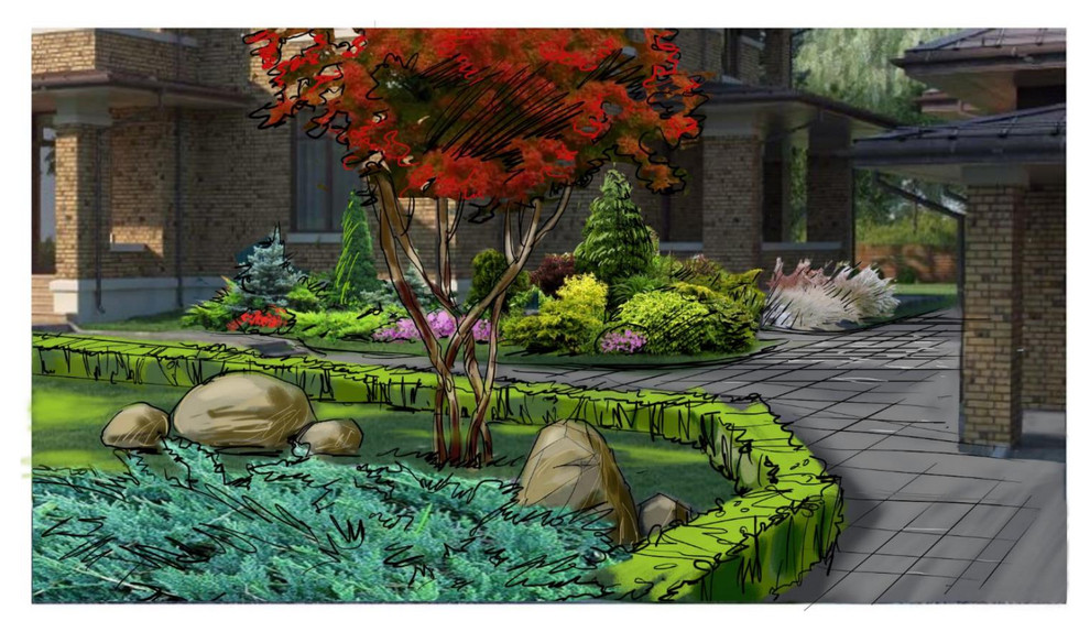 ландшафтный скетч