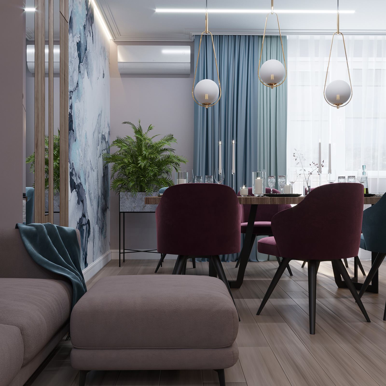 Обложка проекта: Четырехкомнатная квартира в ЖК "21 век", г.Казань