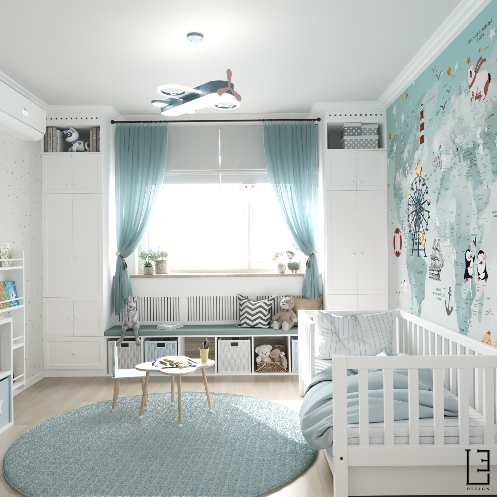 Проект детской комнаты для мальчика г. Москва