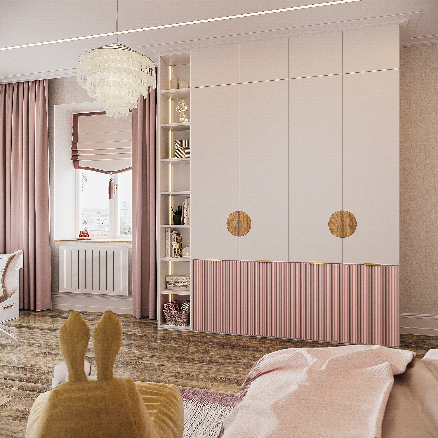 Обложка проекта: 3Д Визуализация детской для девочки