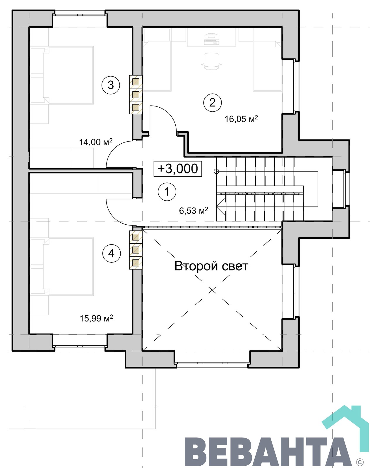Загородный дом по проекту "Валенсия"