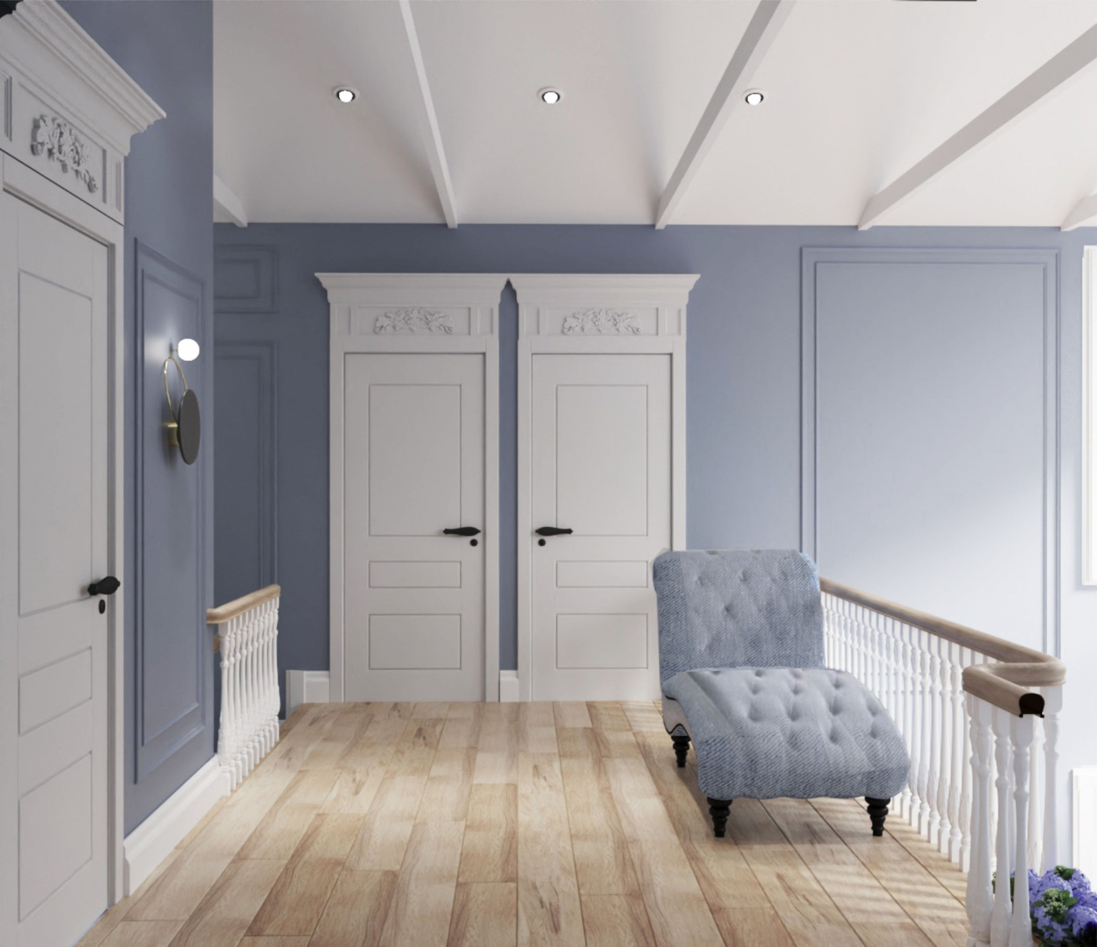 Лестничный холл дома.