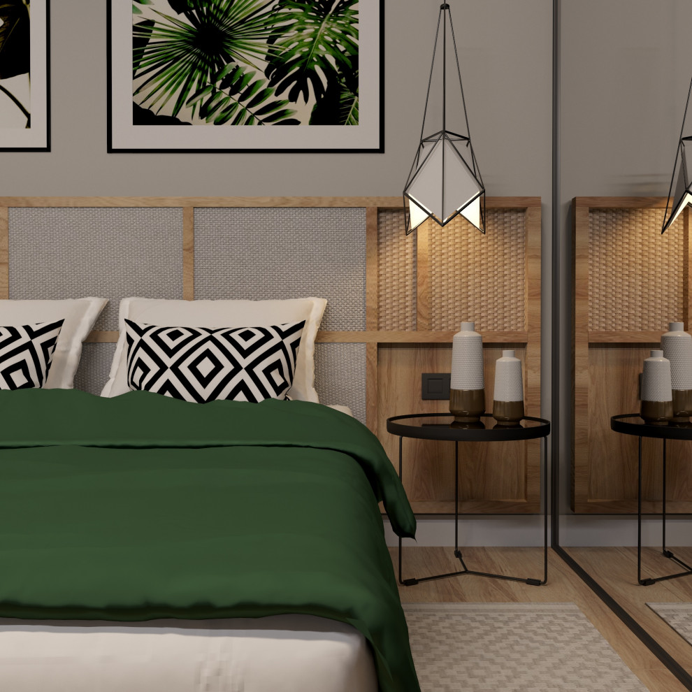 Визуализация гостиной и спальни