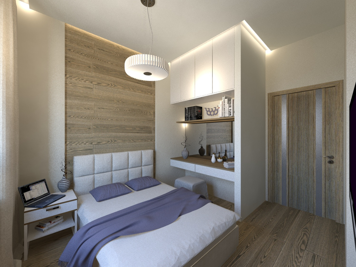 Квартира в современном стиле в микрорайоне Покровский, спальня