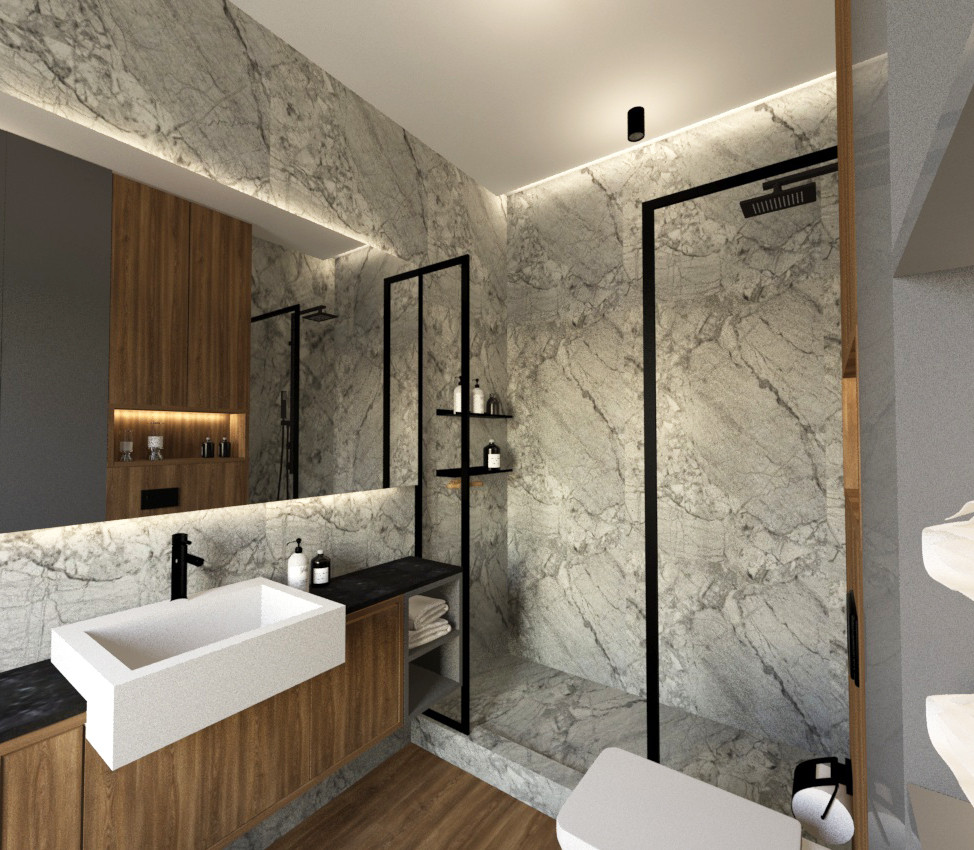 Квартира в современном стиле в ЖК "Селигер сити", санузел