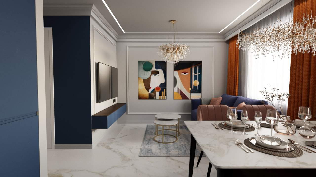 Обложка проекта: Дизайн интерьера квартиры для молодой семьи 62 м²