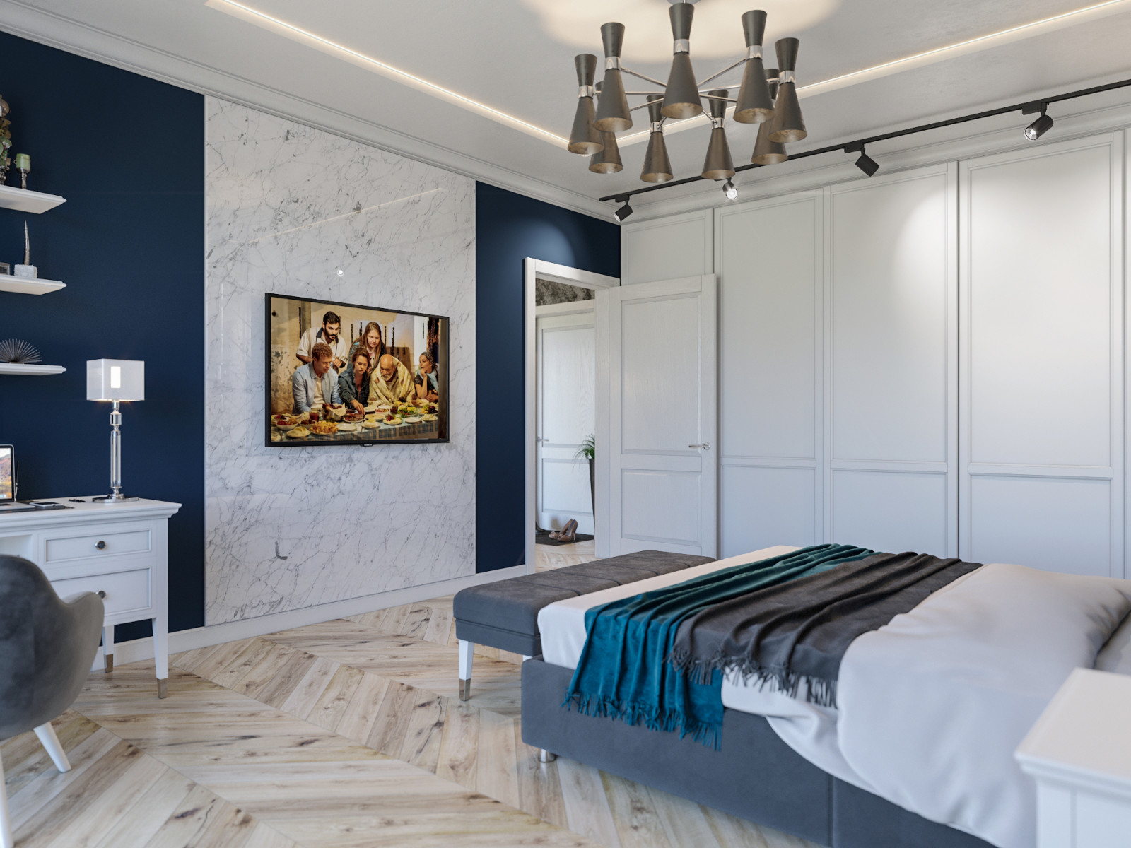 Дизайн интерьера однокомнатной квартиры с кухней-гостиной (ул.Р.Зорге)