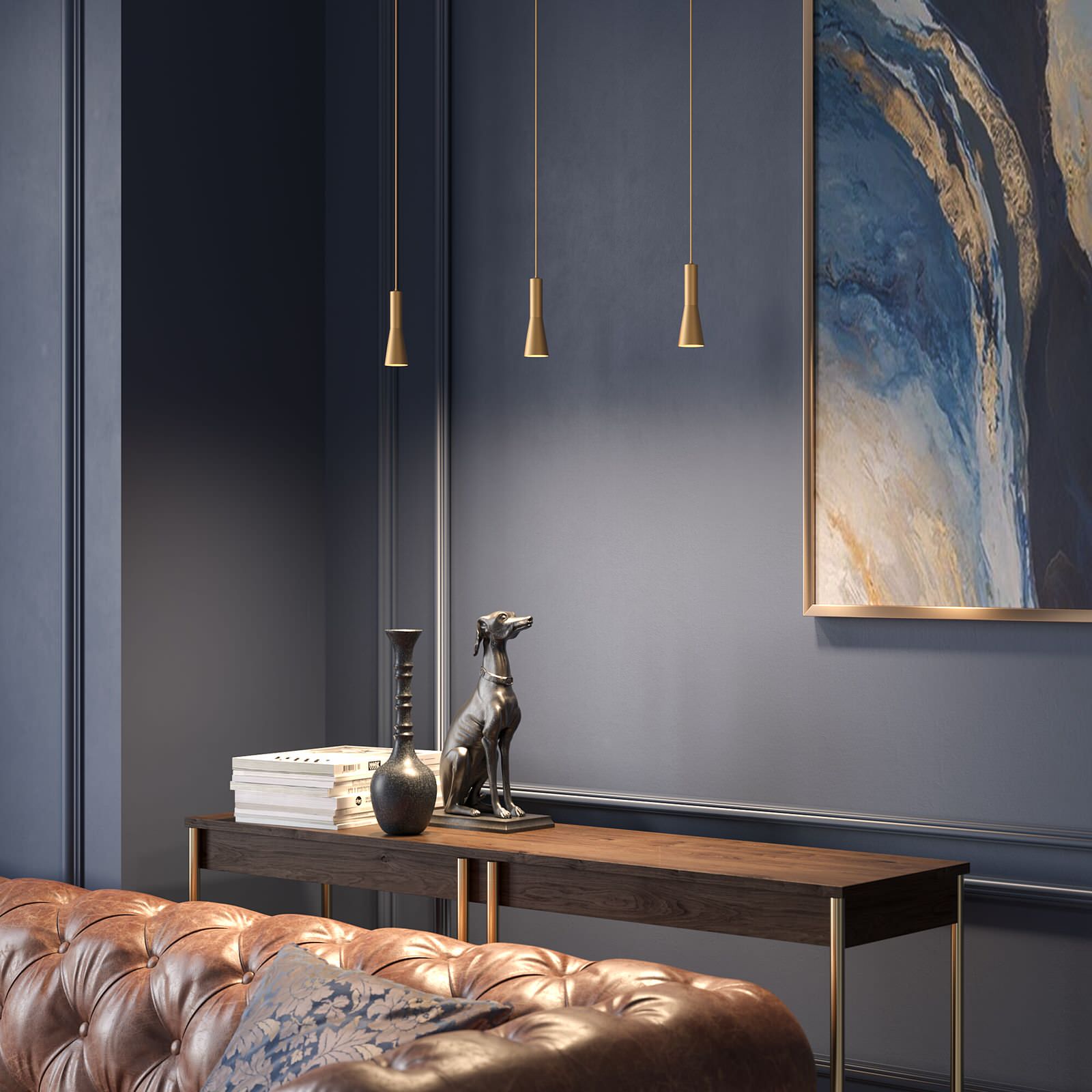 Светильник подвесной светодиодный Pino 5W 4000K золотой