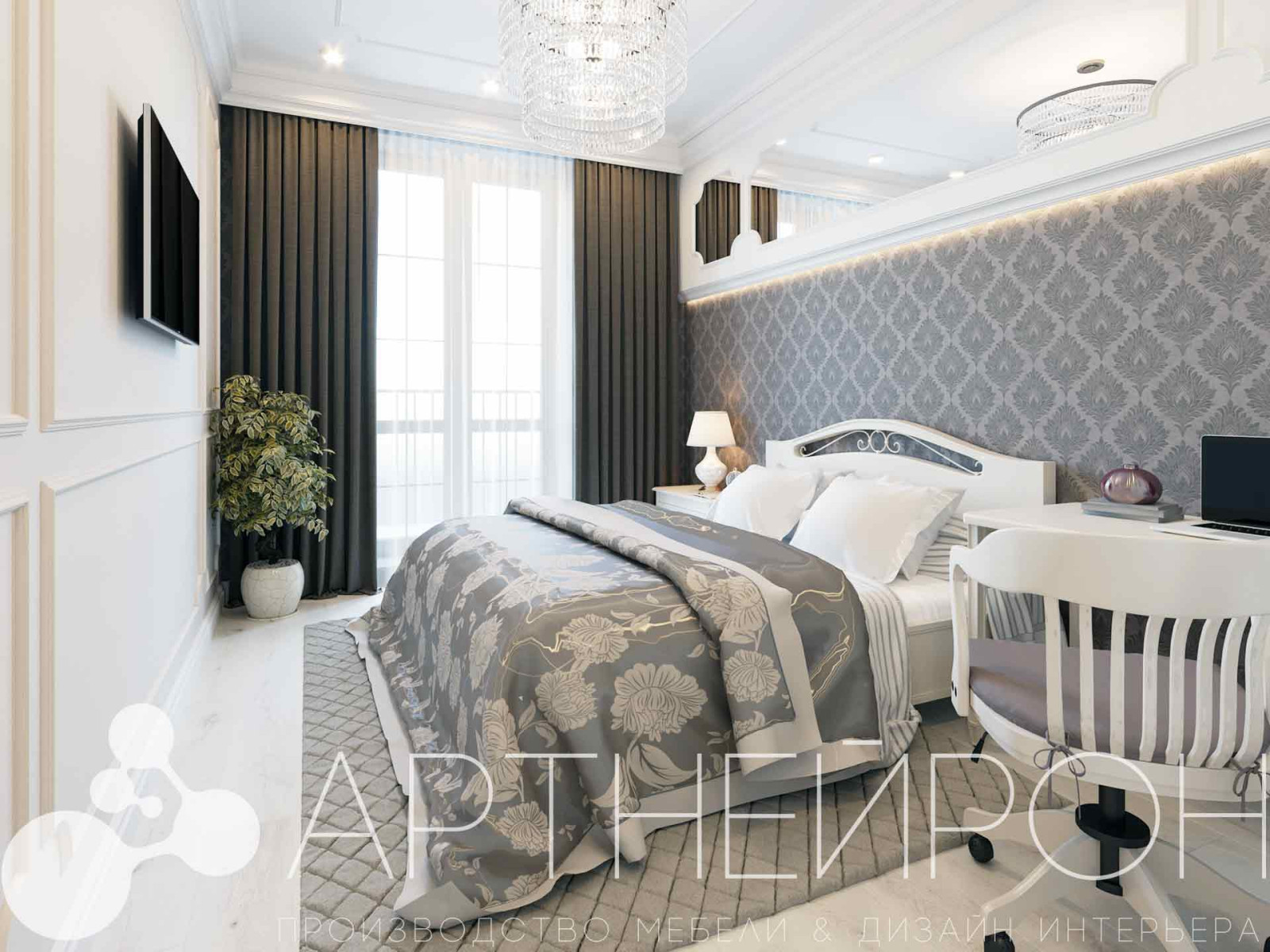 Дизайн светлой спальни