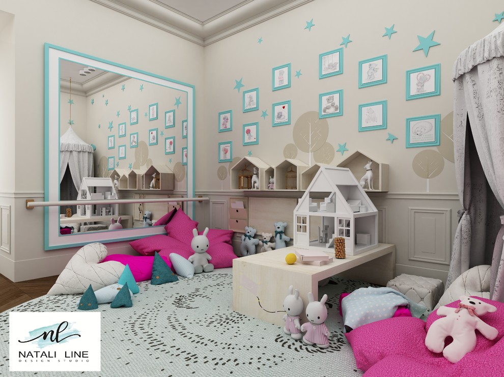 Проект квартиры 98.9кв.м. был создан для молодой семейной пары с тремя  детьми