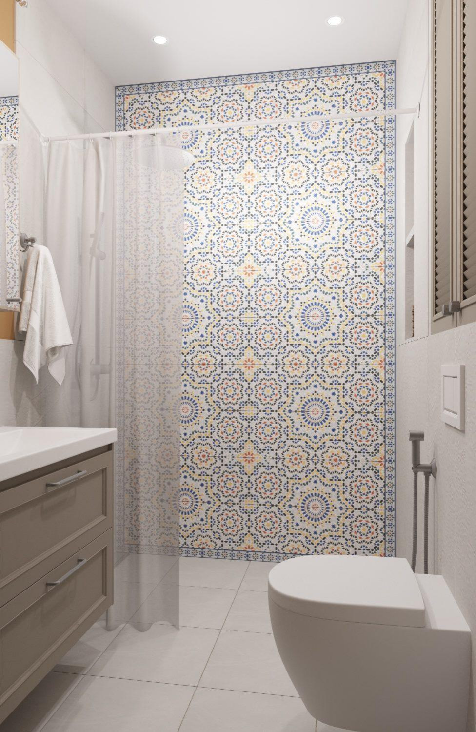 Яркая эклектичная квартира 85м2 в Новороссийске