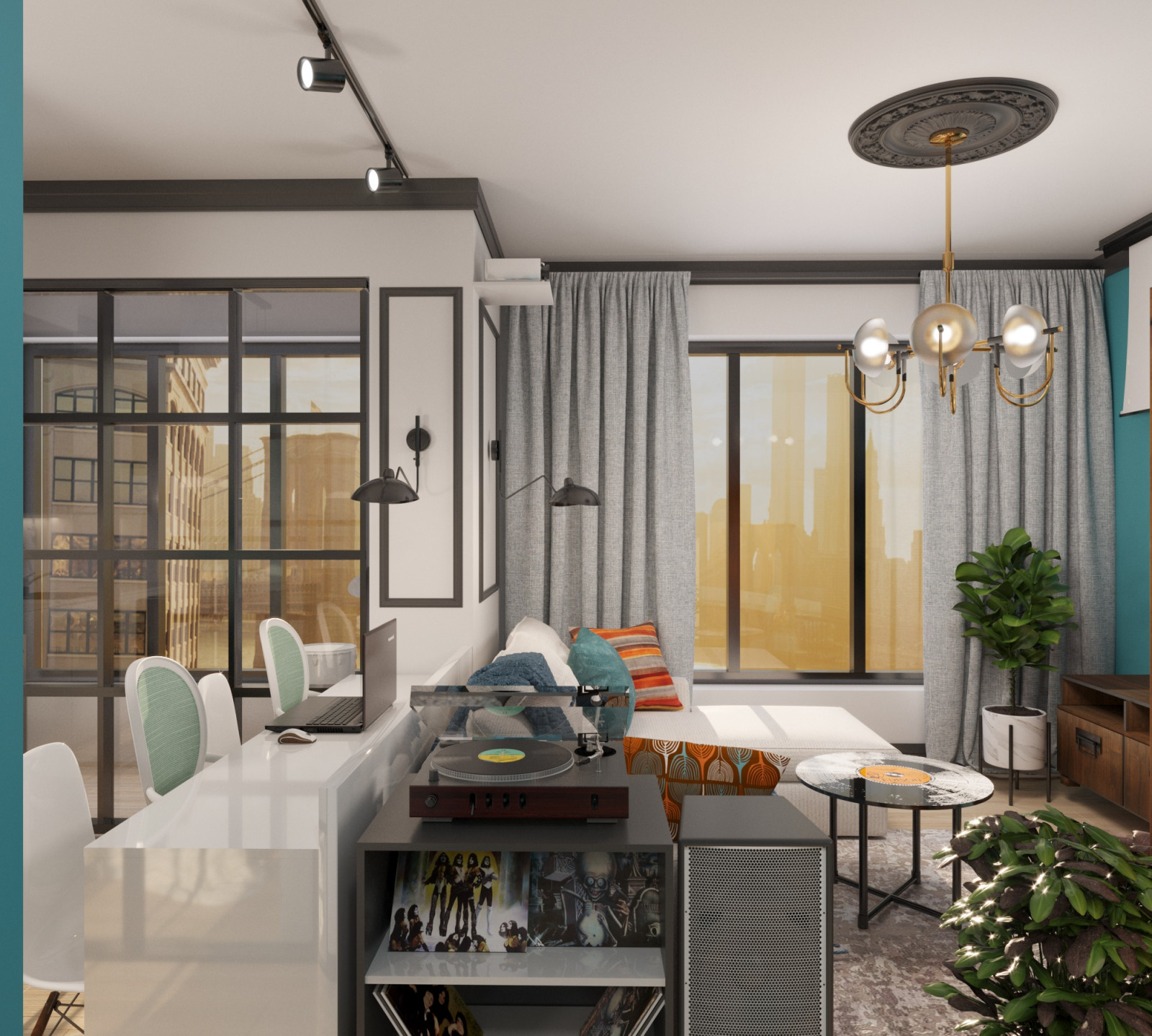 Apartment in the style of modern classics