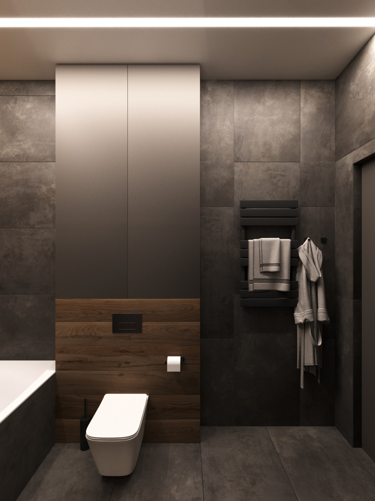 Дизайн интерьера квартиры 77 м2 с 2-мя санузлами и гардеробной