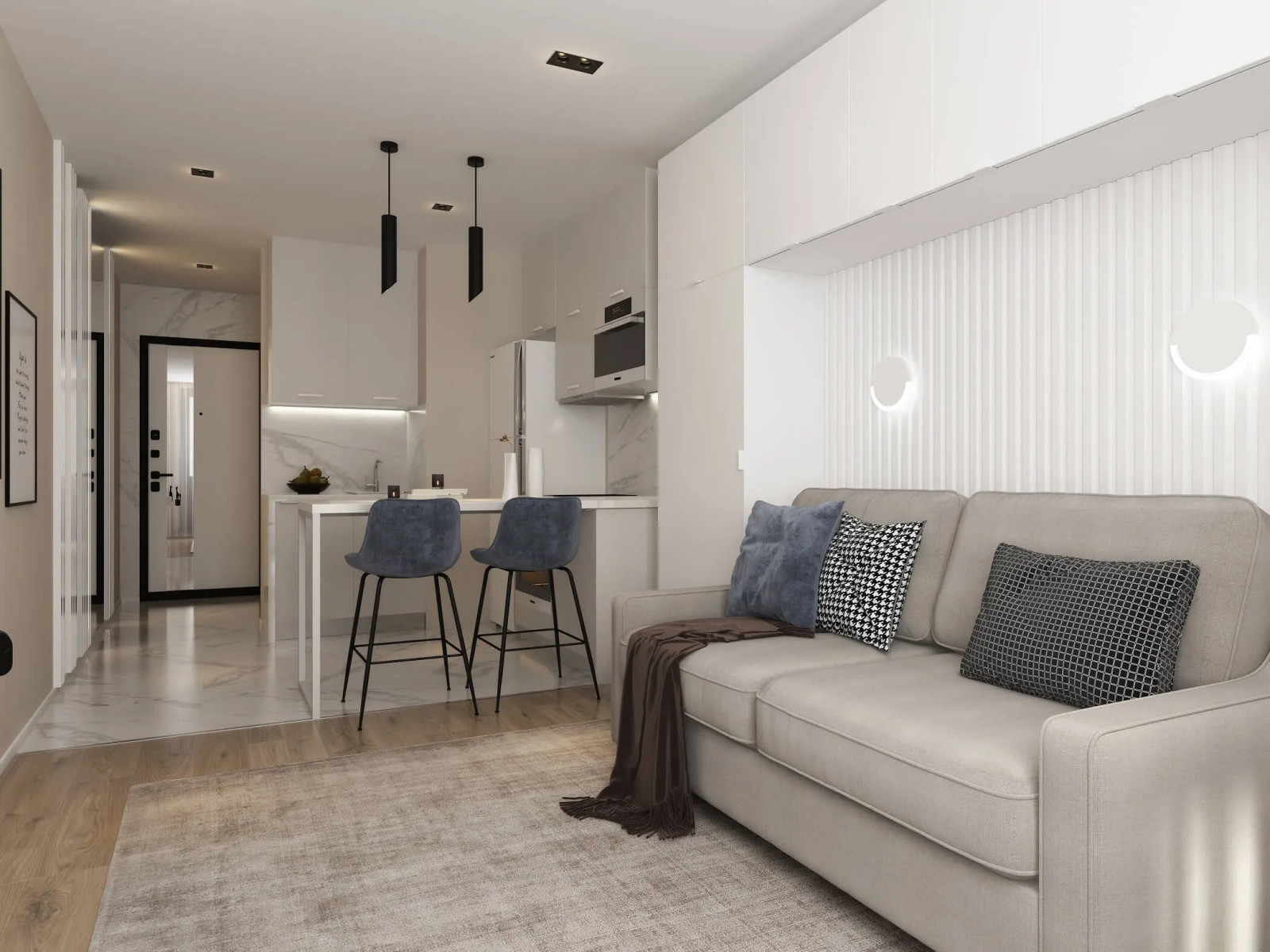 Дизайн-проект студии на Воронцовском бульваре, 19