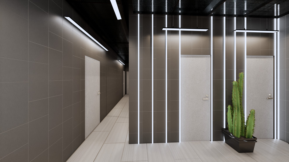 Интерьерные решения для встроенной офисной части при оконном производстве