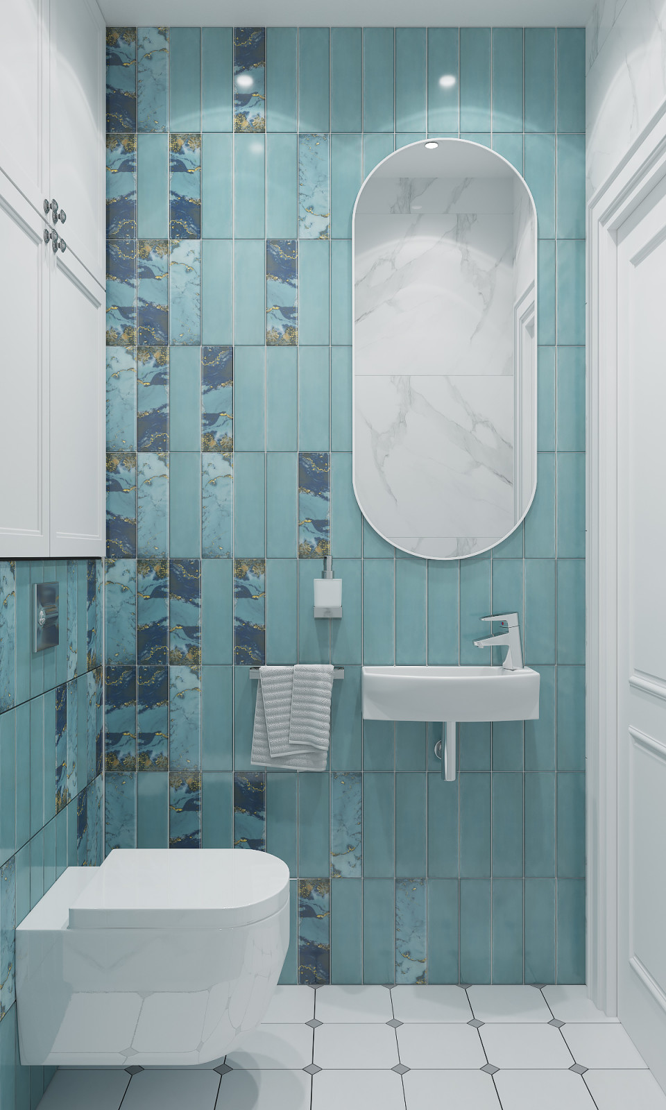 Яркая классика в трехкомнатной квартире