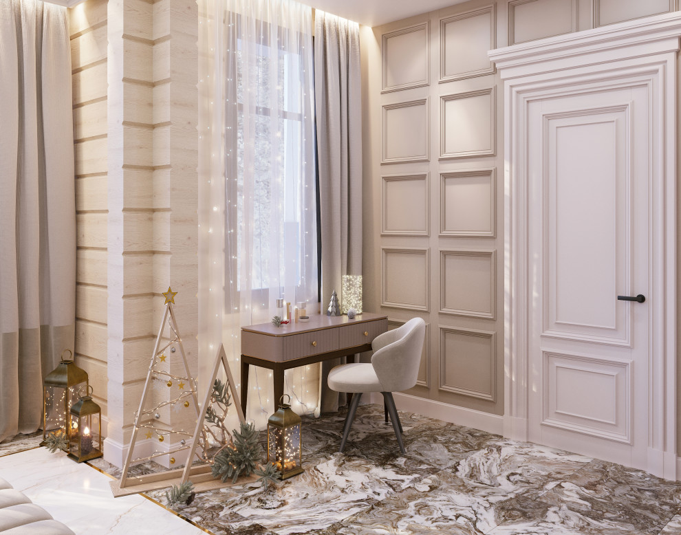 Загородный дом из бруса, Неоклассика