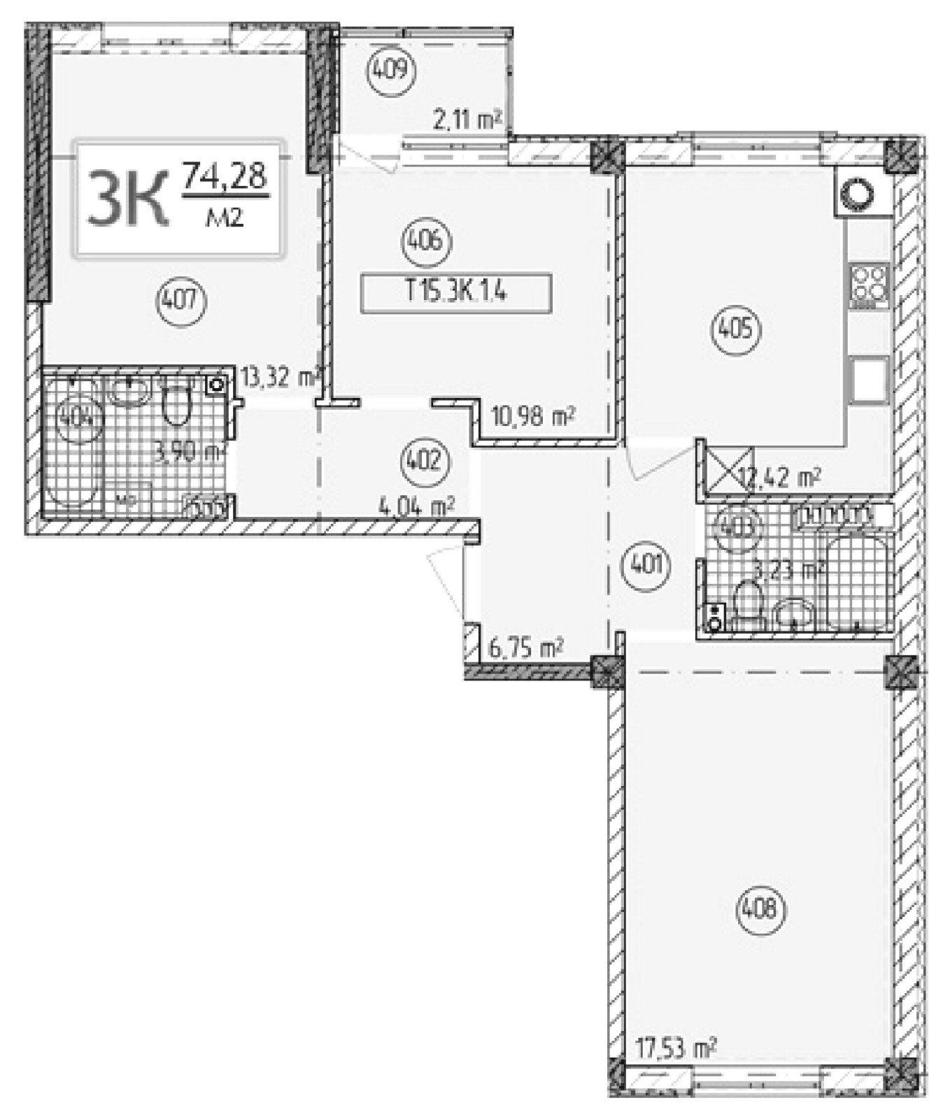 Обложка проекта: Фьюжн на 74 кв.м.