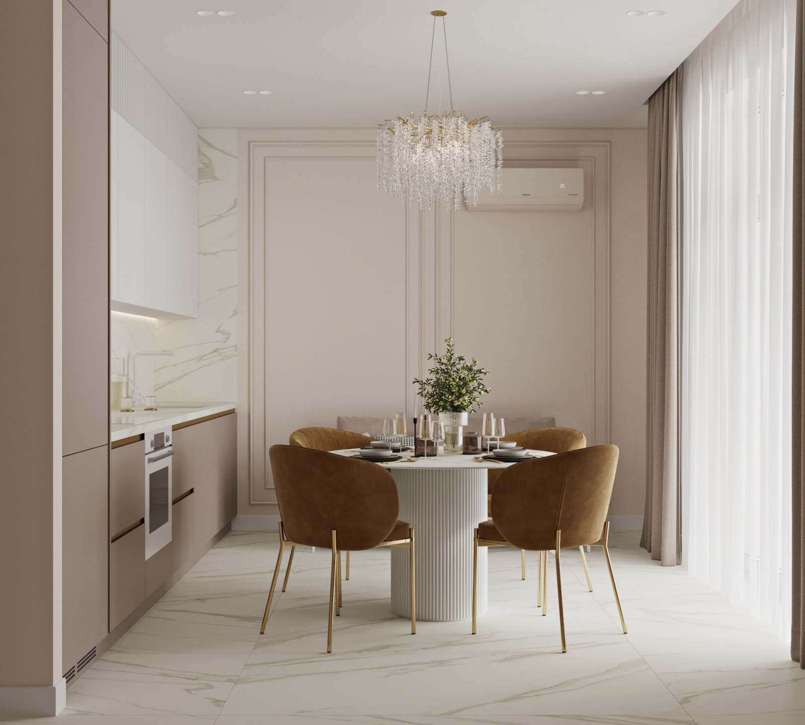 Дизайн-проект кухни-гостиной