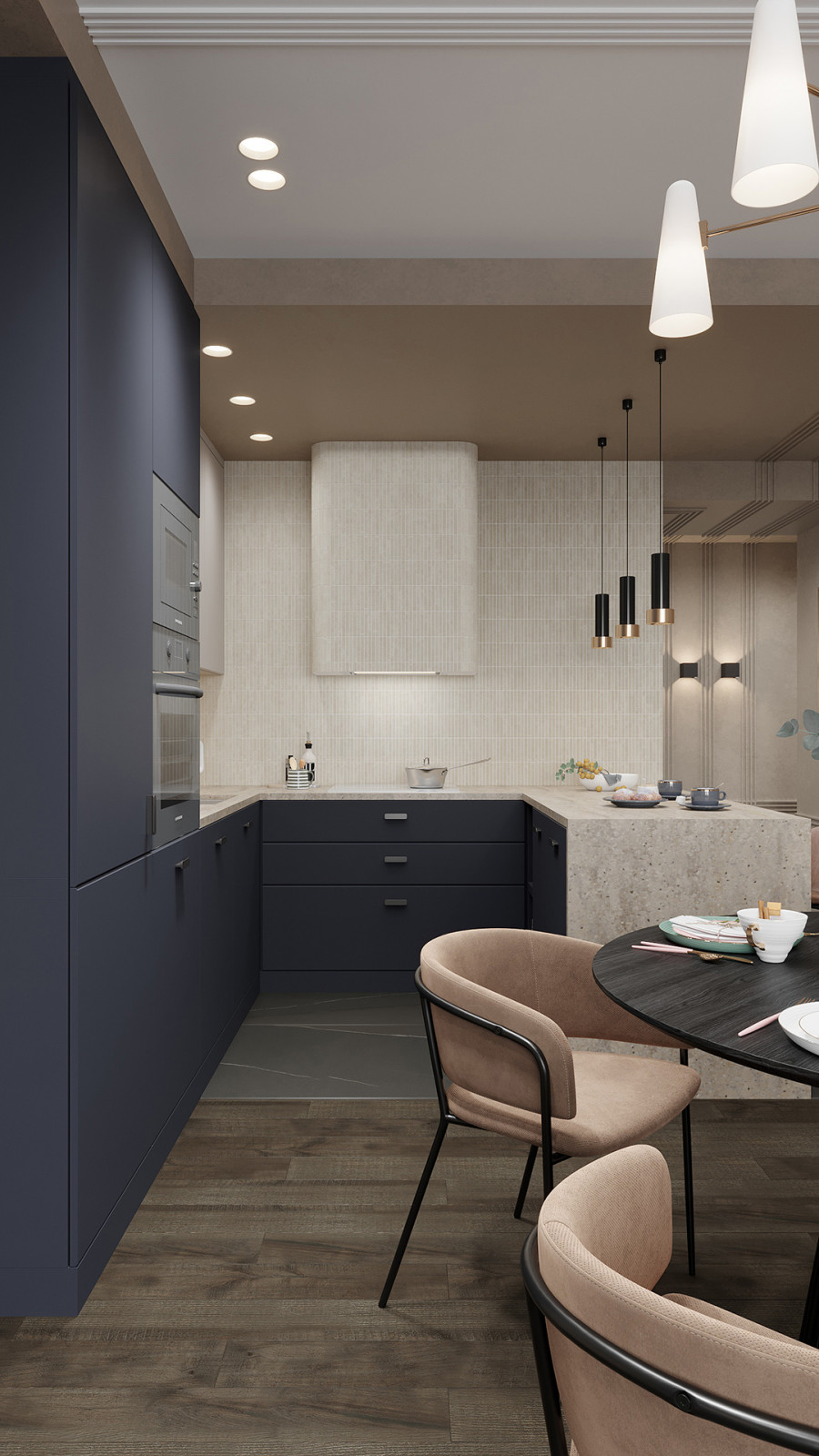 П-образная кухня