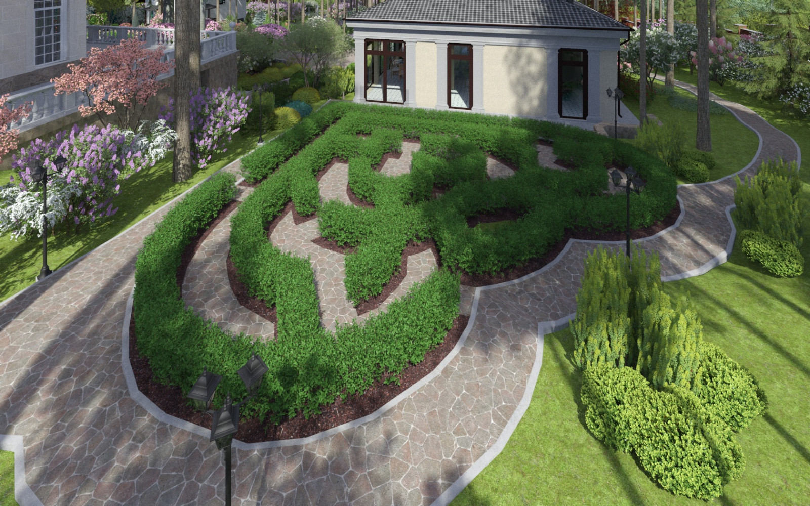 Участок с перепадом 20 м