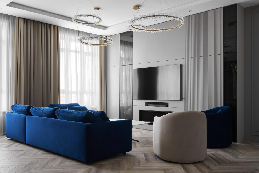 Дизайн проект квартиры 180м2  ЖК "Бульварный  переулок ". Гостиная