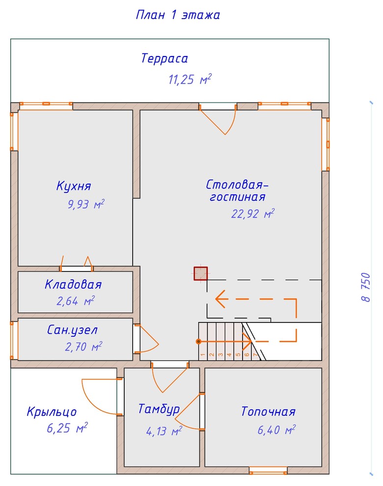 План 1 этажа